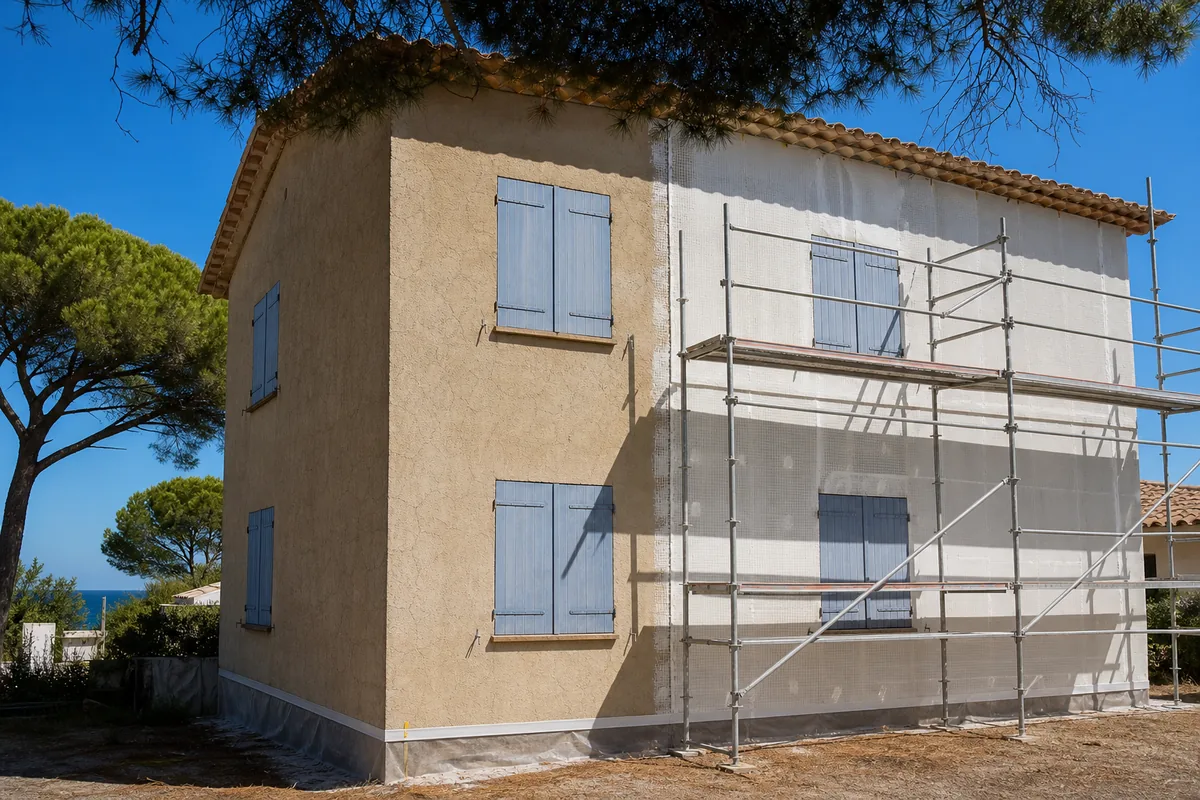 Toile de verre en façade : armature, trame et enduit armé